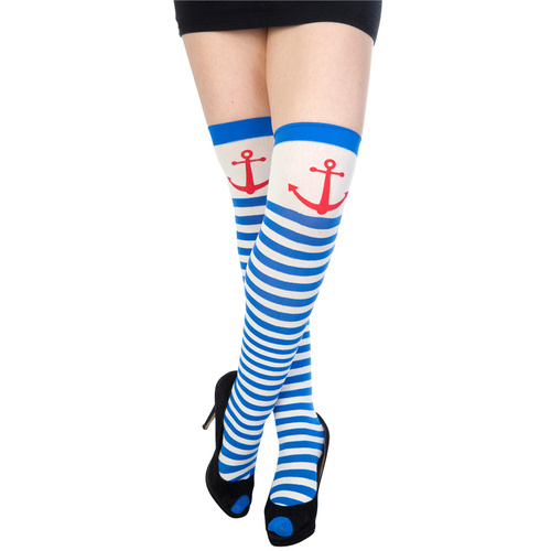 Striped Anchor Stockings