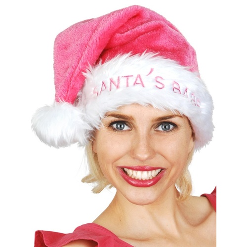 Pink Christmas Hat - "Santa's Babe"