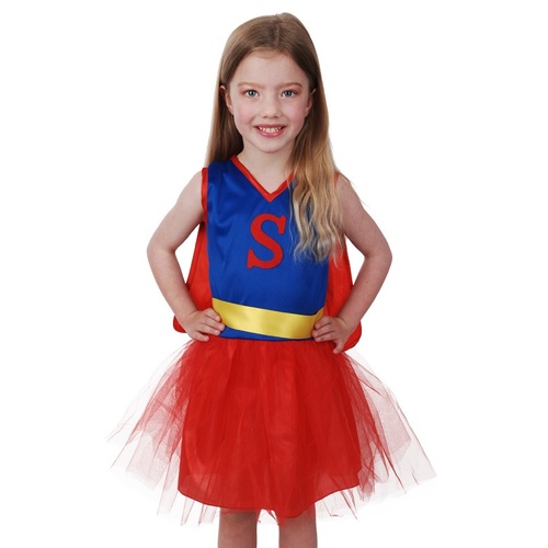 Super Girl Dress Cape Child Size