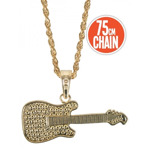 Gold Guitar Necklace