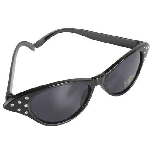 50's Black Sunglasses with Diamante's