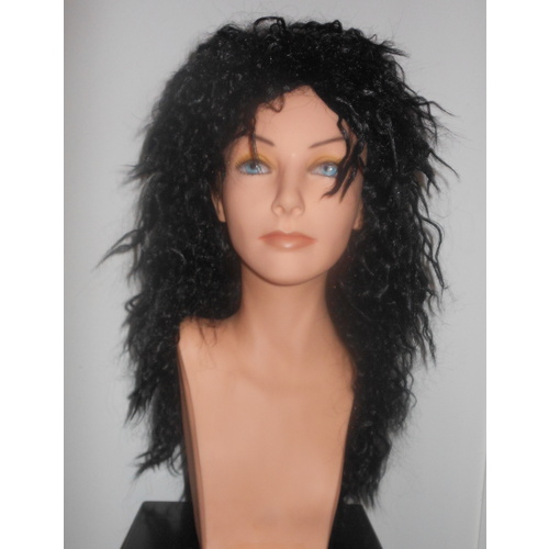 Rockabilliy Rocker Style Wig Black Unisex