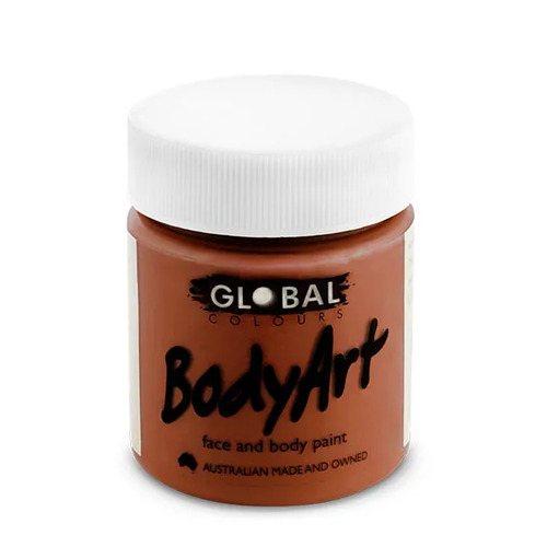 GLOBAL BODYART Face and Body Paint 45ml Tub BROWN