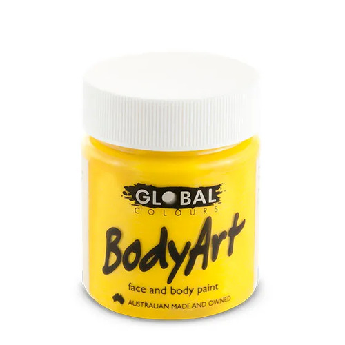GLOBAL BODYART Face and Body Paint 45ml Tub YELLOW