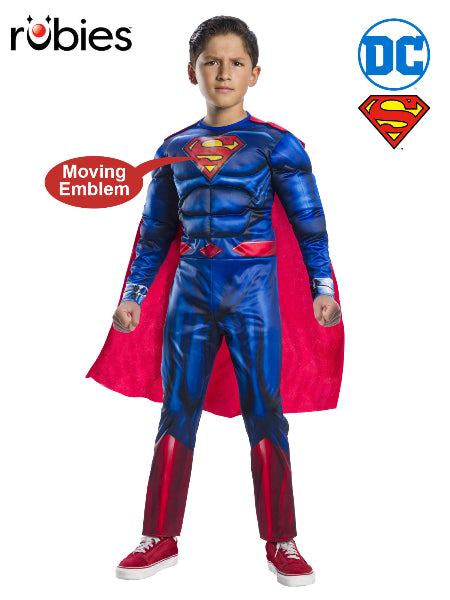 SUPERMAN DELUXE LENTICULAR COSTUME, CHILD