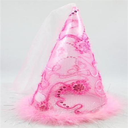 PINK PRINCESS CONE HAT