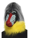 Baboon Mask, Grey, Latex, Full Overhead