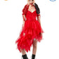 HARLEY QUINN RED DRESS COSTUME, ADULT
