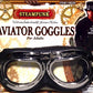 Steampunk Aviator Goggles - Black