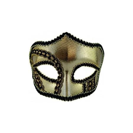 Mens Masquerade Mask Gold Black