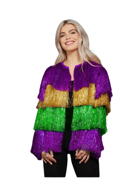 Deluxe Multicolour purple tinsel jacket