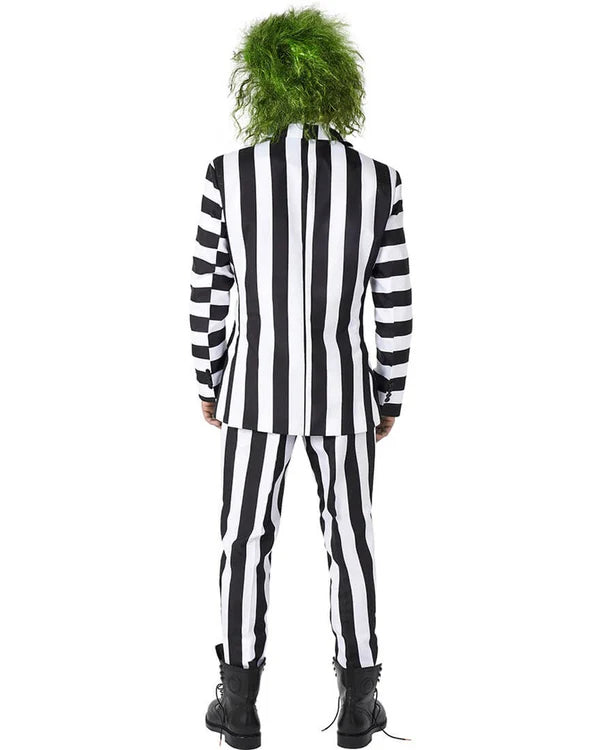 Beetlejuice black and white stripe deluxe suit
