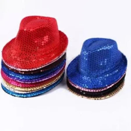 Sequin Trilby / Fedora Hat various colours